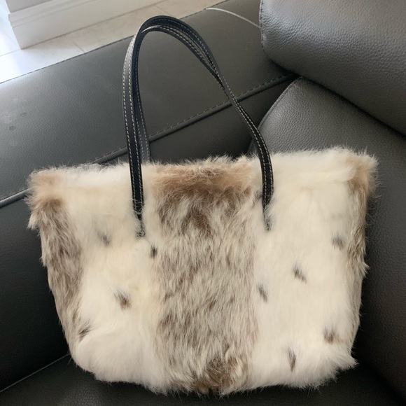 Fendi rabbit fur tote - Picture 2 of 5